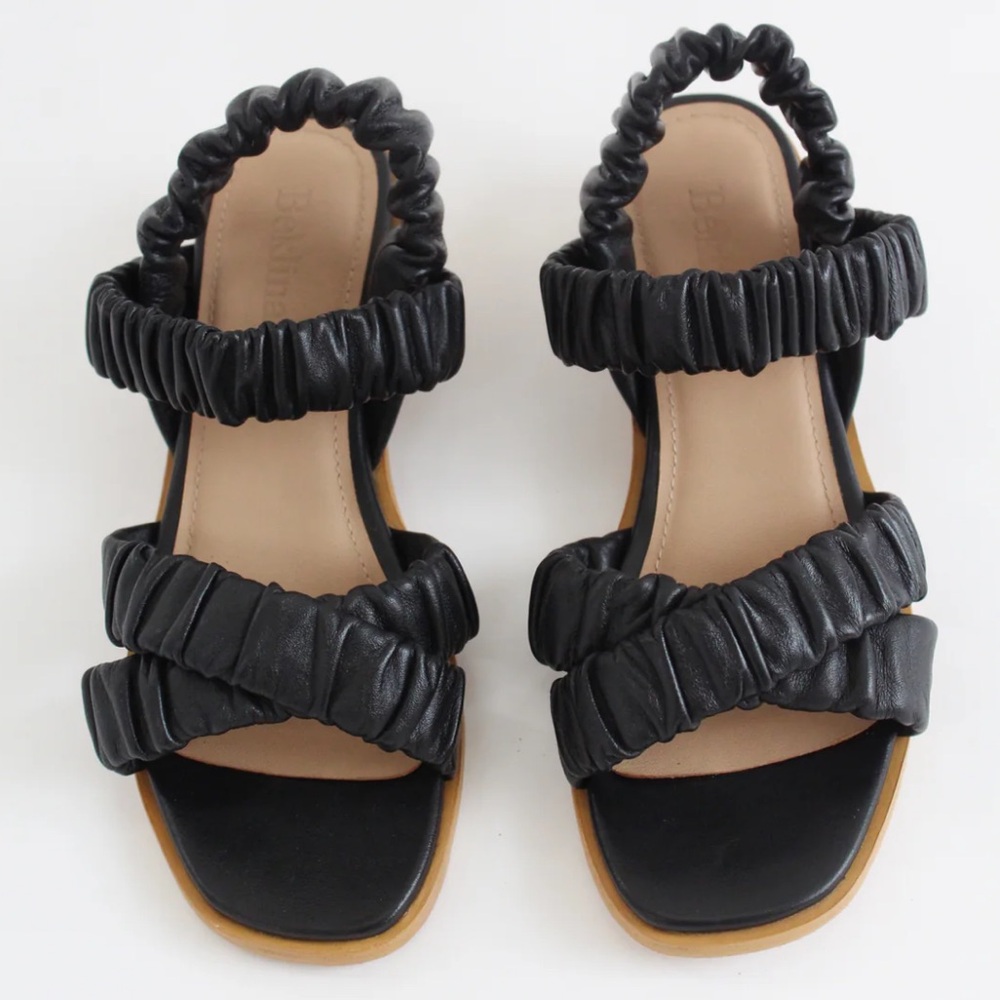 Beklina Gathered Sandal Black size 9.5